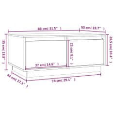 Vidaxl Konferenčný stolík medovo-hnedý 80x50x35 cm borovicový masív