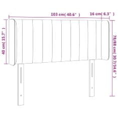 Vidaxl Čelo postele s LED modré 103x16x78/88 cm látka