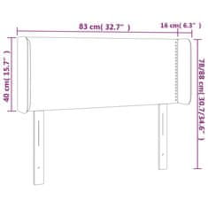 Vidaxl Čelo postele kapučínové 83x16x78/88 cm umelá koža