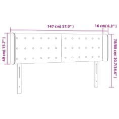 Vidaxl Čelo postele biele 147x16x78/88 cm umelá koža