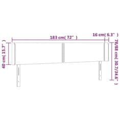 Vidaxl Čelo postele s LED čierne 183x16x78/88 cm látka