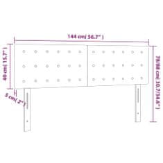 Vidaxl Čelo postele s LED čierne 144x5x78/88 cm látka