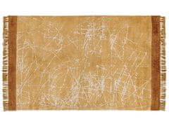 Beliani Viskózový koberec 140 x 200 cm oranžový HANLI
