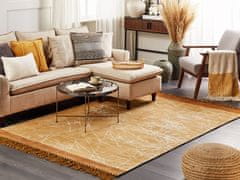 Beliani Viskózový koberec 140 x 200 cm oranžový HANLI