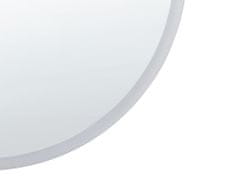 Beliani Okrúhle nástenné LED zrkadlo ø 79 cm strieborné DEAUVILLE