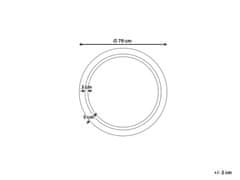 Beliani Okrúhle nástenné LED zrkadlo ø 79 cm strieborné COURSEULLES