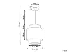 Beliani Ratanová závesná lampa žltá/prírodná BOERI