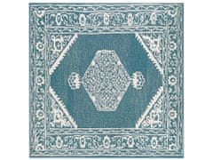 Beliani Vlnený koberec 200 x 200 cm biela/modrá GEVAS