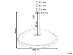 Beliani Okrúhly betónový stojan na slnečník 45 cm čierny CANZO