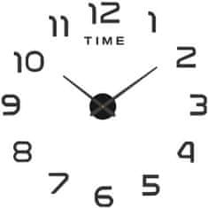 HADEX Nástenné samolepiace hodiny, 60-130cm, čierne