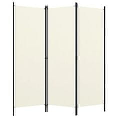 Vidaxl vidaXL Paraván s 3 panelmi, krémovo biely 150x180 cm