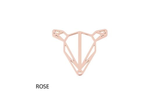 BeWooden brošňa Doe Steel Brooch vyrobené z kovu Rose Doe Brooch