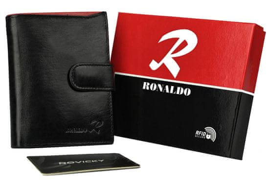 RONALDO Kožená peňaženka so zapínaním a RFID systémom