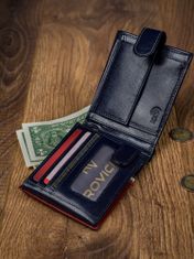 Rovicky Horizontálna dvojfarebná pánska peňaženka z prírodnej kože HQ