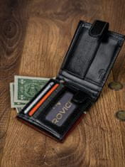Rovicky Horizontálna dvojfarebná pánska peňaženka z prírodnej kože HQ