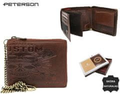Peterson Pánska kožená peňaženka Simonto hnedá univerzálny