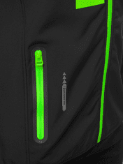 Ozonee Pánska softshellová bunda Hamilton čierno-zelená L