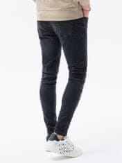 OMBRE Pánske džínsy Skinny fit Regdar čierna XL