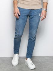 OMBRE Pánske džínsy Skinny Fit Regdar svetlomodrá XL