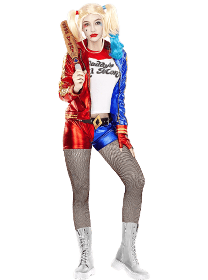 Korbi Kostým Harley Quinn, 4 prvky, veľkosť M