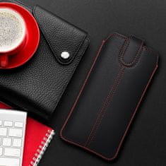 FORCELL Puzdro / obal na Samsung Galaxy Note / Note 2 / Note 3 čierne - zaťahovacie puzdro Forcell Pocket Case Ultra Slim