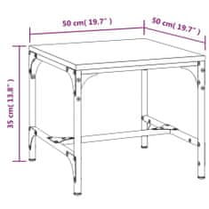 Vidaxl Konferenčný stolík Sivý dub sonoma 50x50x35 spracované drevo