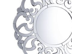 Beliani Nástenné zrkadlo 70 cm strieborné MORNAIX