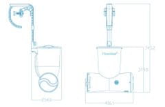 Bestway Závesný skimmer s integrovanou kartušovou filtráciou 2,5 m3/hod