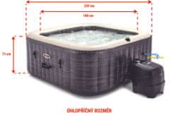 Intex Vírivý bazén 28452 Pure Spa Greystone Deluxe so systémom slanej vody
