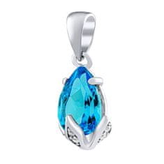 Silvego Strieborný prívesok Clarissa so Swiss Blue Topaz a Brilliance Zirconia JJJ1267PTS