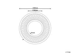 Beliani Okrúhle bambusové nástenné zrkadlo 60 cm zo svetlého dreva BACATA