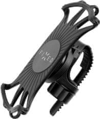 FIXED odnímatelný silikonový držiak Bikee 2 pro mobilné telefon, na kolo, čierna