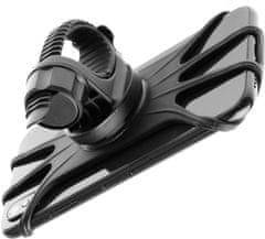 FIXED odnímatelný silikonový držiak Bikee 2 pro mobilné telefon, na kolo, čierna