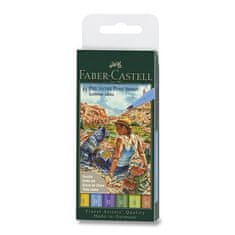 Faber-Castell Popisovač Pitt Artist Pen Brush 6 ks, hrot B, letné odtiene