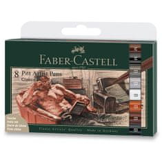 Faber-Castell Popisovač Pitt Artist Pen Brush Classic súprava 8 ks, rôzne hroty