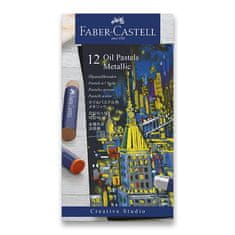 Faber-Castell Olejové pastely Metallic 12 farieb