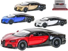 Auto Bugatti Chiron Supersport 13 cm 1:38 kov spätný chod (biela, modrá, červená, zlatá)