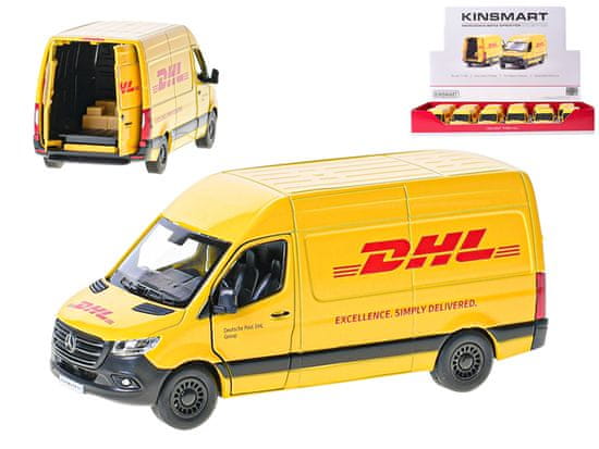 Kinsmart Mercedes-Benz DHL 12,5 cm kov na spätný chod