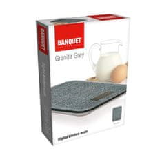 Banquet Váha kuchynská digitálna GRANITE Grey 5 kg, súprava 2 ks