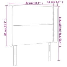 Vidaxl Čelo postele hnedé 83x16x118/128 cm umelá koža