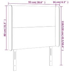 Vidaxl Čelo postele sivé 93x16x118/128 cm umelá koža