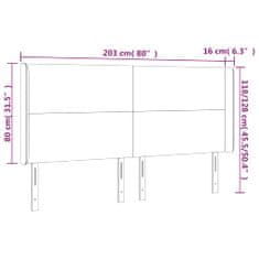 Vidaxl Čelo postele sivé 203x16x118/128 cm umelá koža