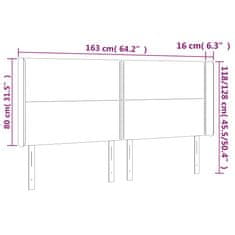 Vidaxl Čelo postele s LED čierne 163x16x118/128 cm umelá koža