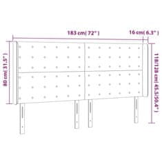 Vidaxl Čelo postele s LED čierne 183x16x118/128 cm látka