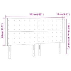 Vidaxl Čelo postele biele 203x16x118/128 cm umelá koža