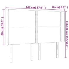 Vidaxl Čelo postele biele 147x16x118/128 cm umelá koža