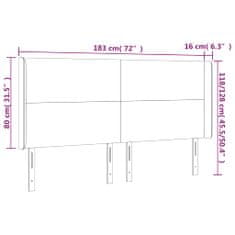 Vidaxl Čelo postele s LED čierne 183x16x118/128 cm umelá koža