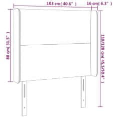 Vidaxl Čelo postele kapučínové 103x16x118/128 cm umelá koža