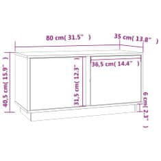 Vidaxl TV skrinka 80x35x40,5 cm masívna borovica