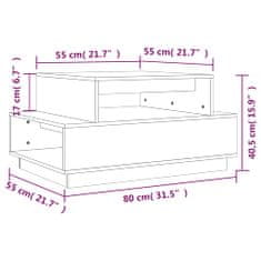 Vidaxl Konferenčný stolík medovo-hnedý 80x55x40,5 cm borovicový masív